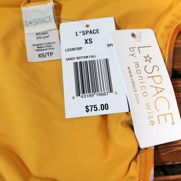 NWT LSpace Desert Palm Sandy Bikini Bottom XS - Picture 7 of 7